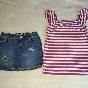 Gap Kids Skirt & Shirt 6/7
